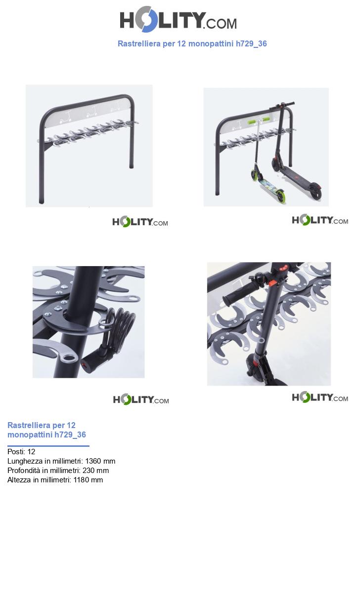 Rastrelliera per 12 monopattini h729_36