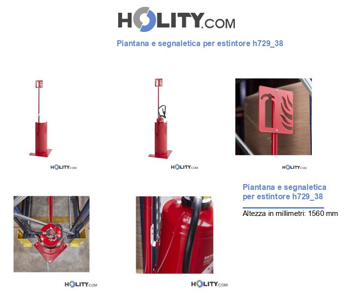 Piantana e segnaletica per estintore h729_38