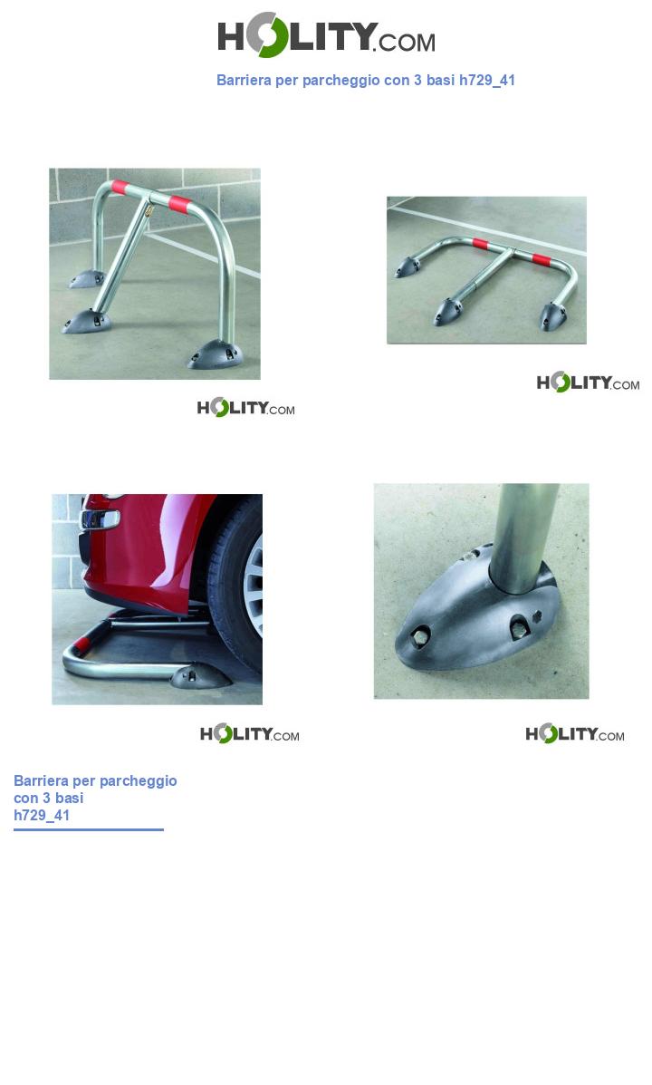 Barriera per parcheggio con 3 basi h729_41