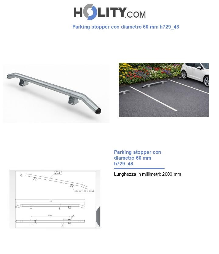 Parking stopper con diametro 60 mm h729_48