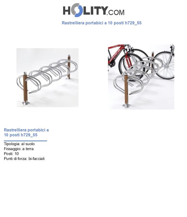 Rastrelliera portabici a 10 posti h729_55