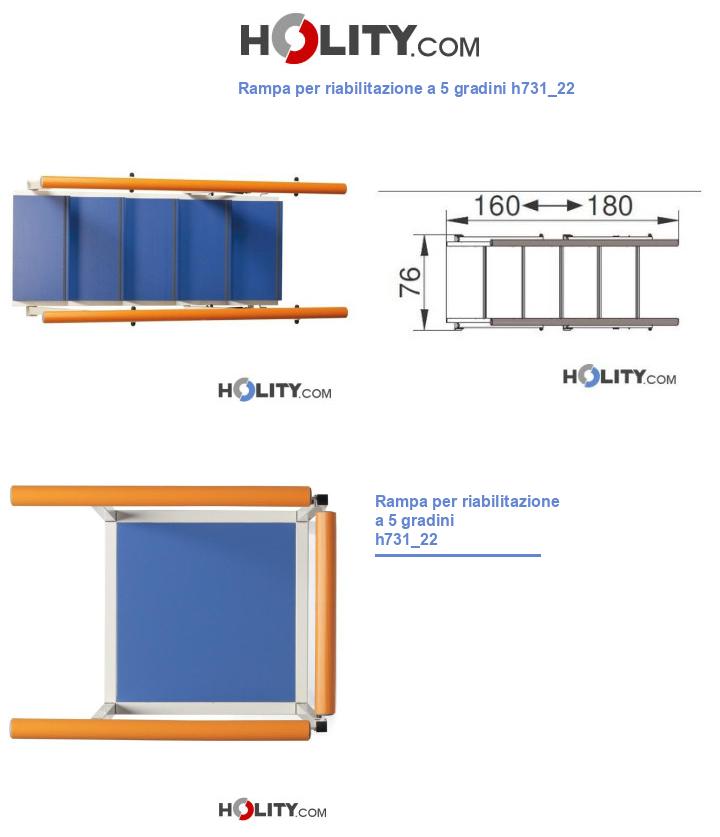 Rampa per riabilitazione a 5 gradini h731_22