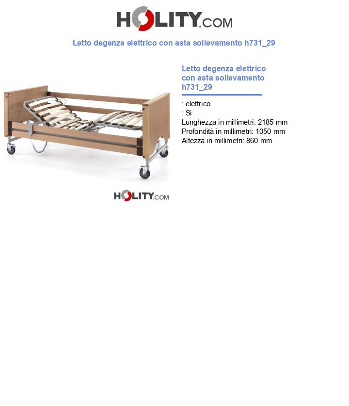 Letto degenza elettrico con asta sollevamento h731_29