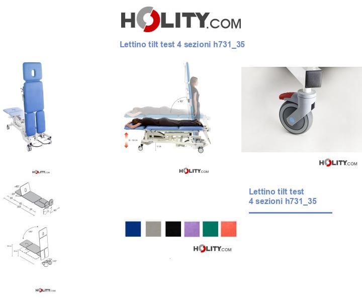 Lettino tilt test 4 sezioni h731_35