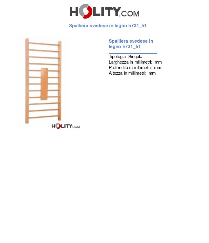 Spalliera svedese in legno h731_51