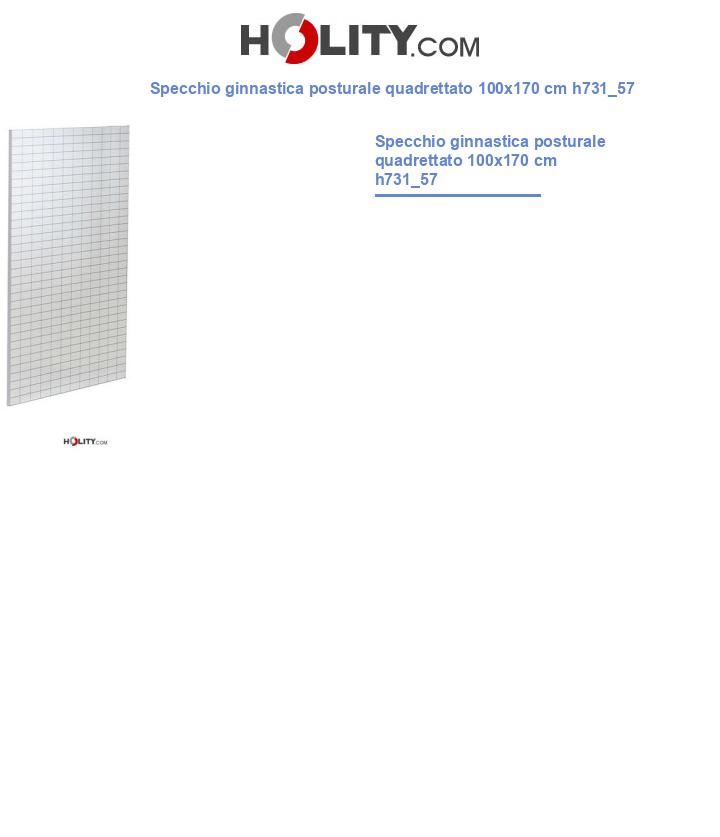 Specchio ginnastica posturale quadrettato 100x170 cm h731_57