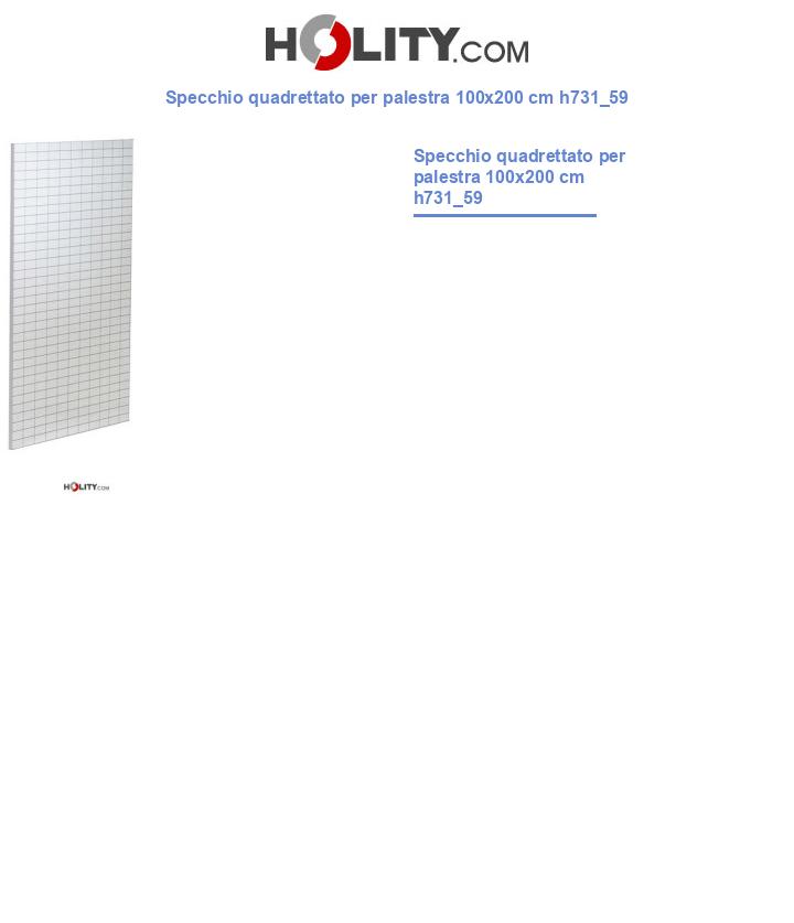 Specchio quadrettato per palestra 100x200 cm h731_59