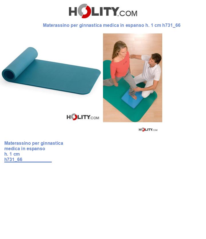 Materassino per ginnastica medica in espanso h. 1 cm h731_66