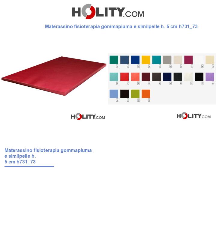 Materassino fisioterapia gommapiuma e similpelle h. 5 cm h731_73