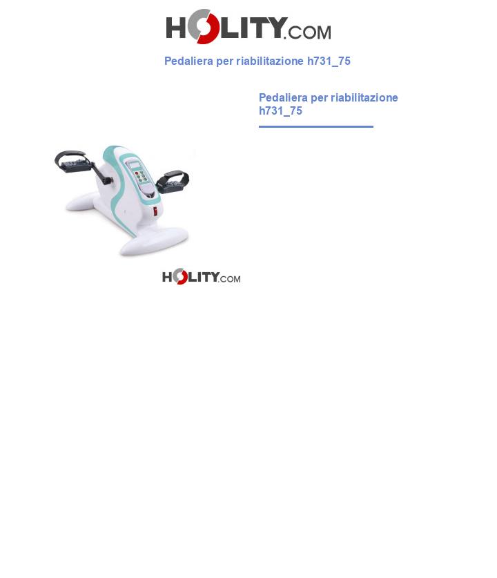 Pedaliera per riabilitazione h731_75
