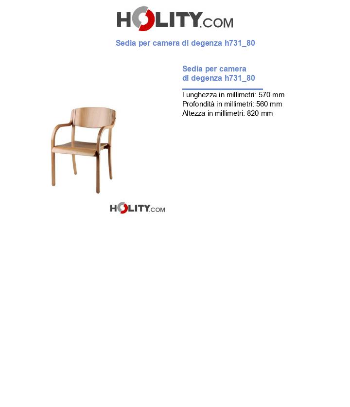 Sedia per camera di degenza h731_80