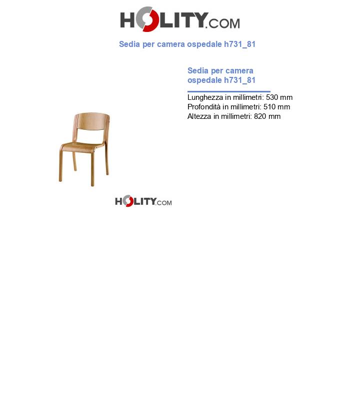 Sedia per camera ospedale h731_81