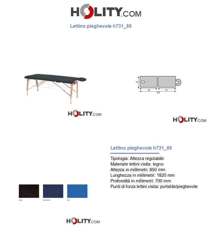 Lettino pieghevole h731_85