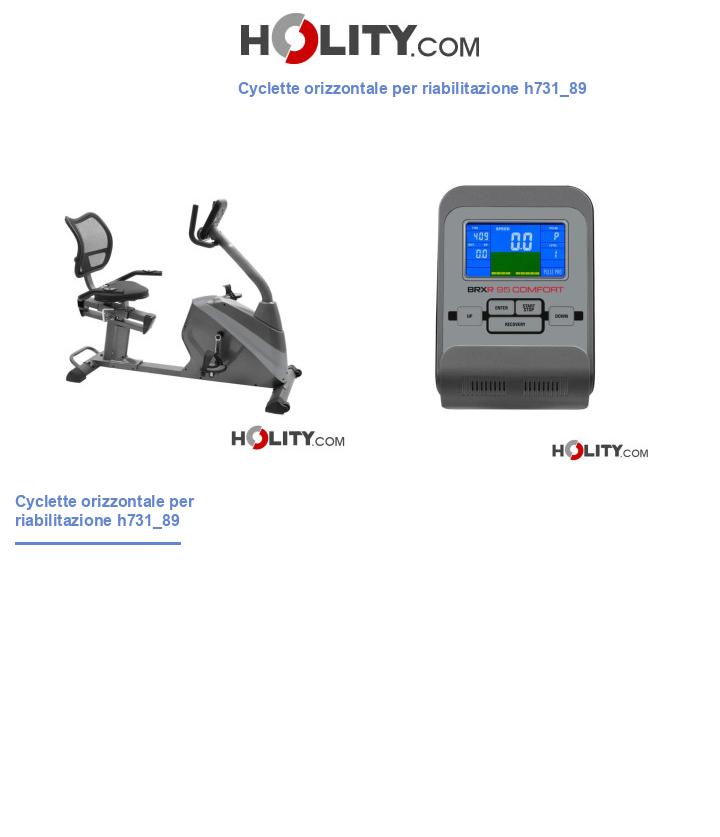 Cyclette orizzontale per riabilitazione h731_89