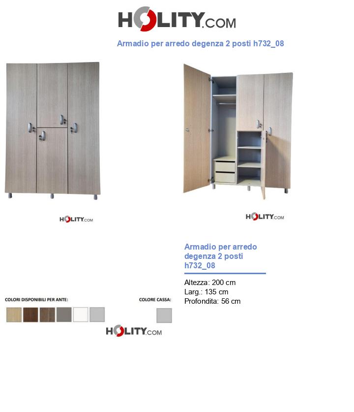 Armadio per arredo degenza 2 posti h732_08