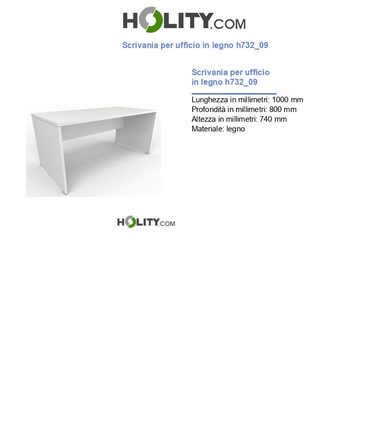 Scrivania per ufficio in legno h732_09