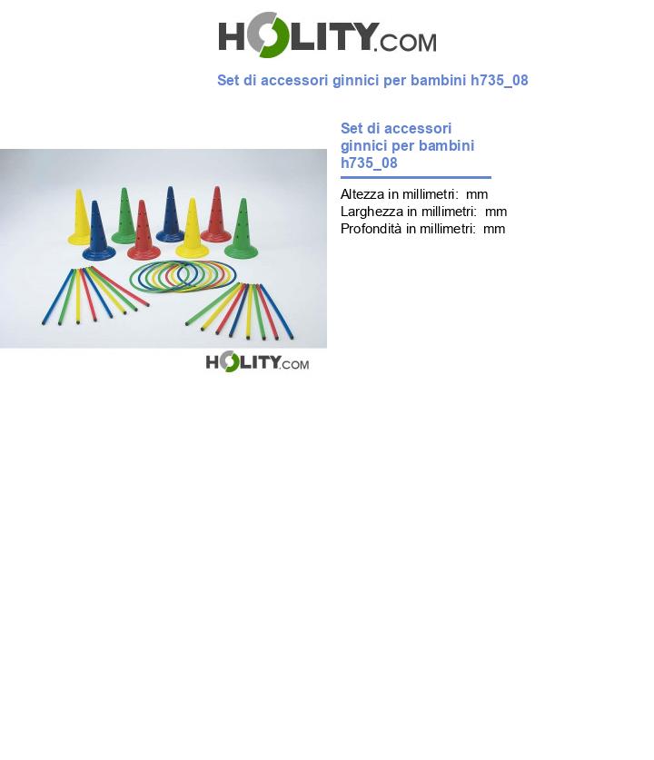 Set di accessori ginnici per bambini h735_08