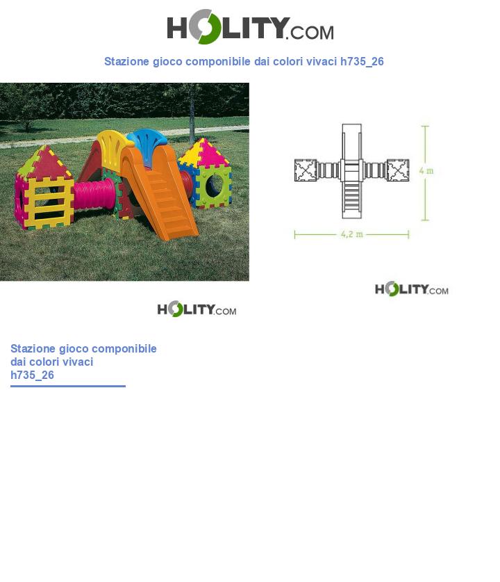 Stazione gioco componibile dai colori vivaci h735_26