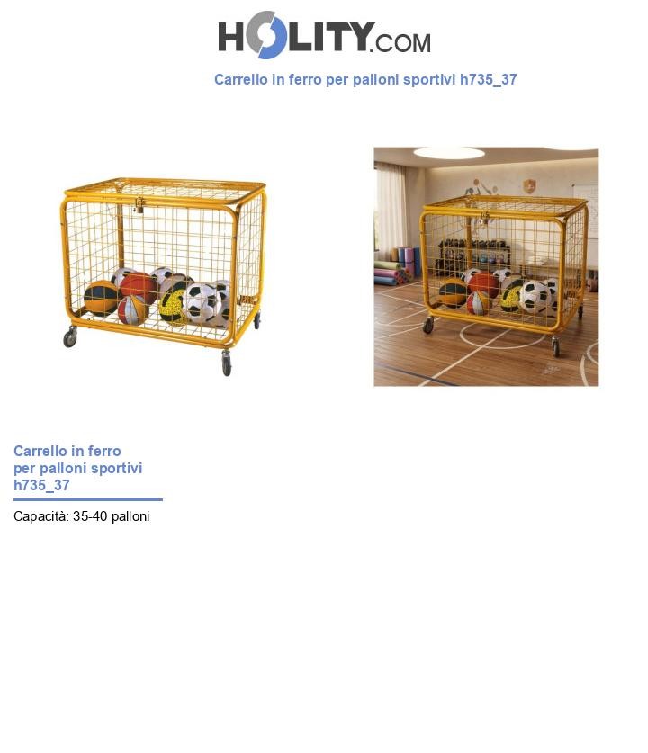 Carrello in ferro per palloni sportivi h735_37