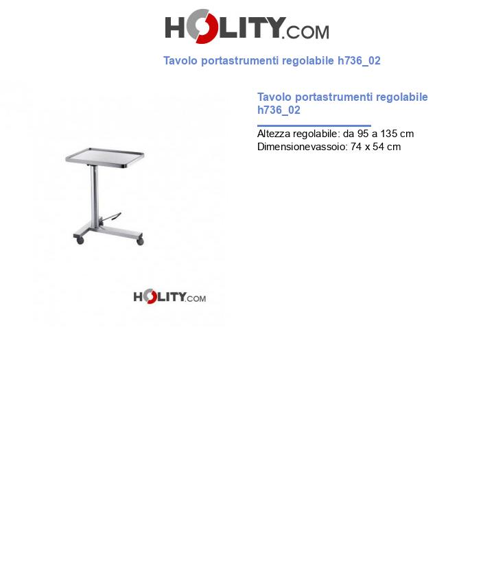 Tavolo portastrumenti regolabile h736_02
