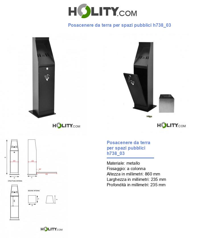 Posacenere da terra per spazi pubblici h738_03
