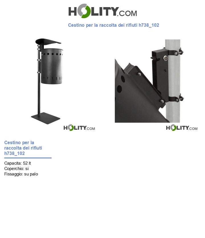 Cestino per la raccolta dei rifiuti h738_102