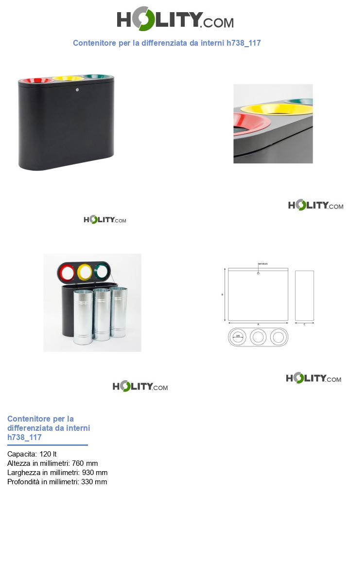 Contenitore per la differenziata da interni h738_117