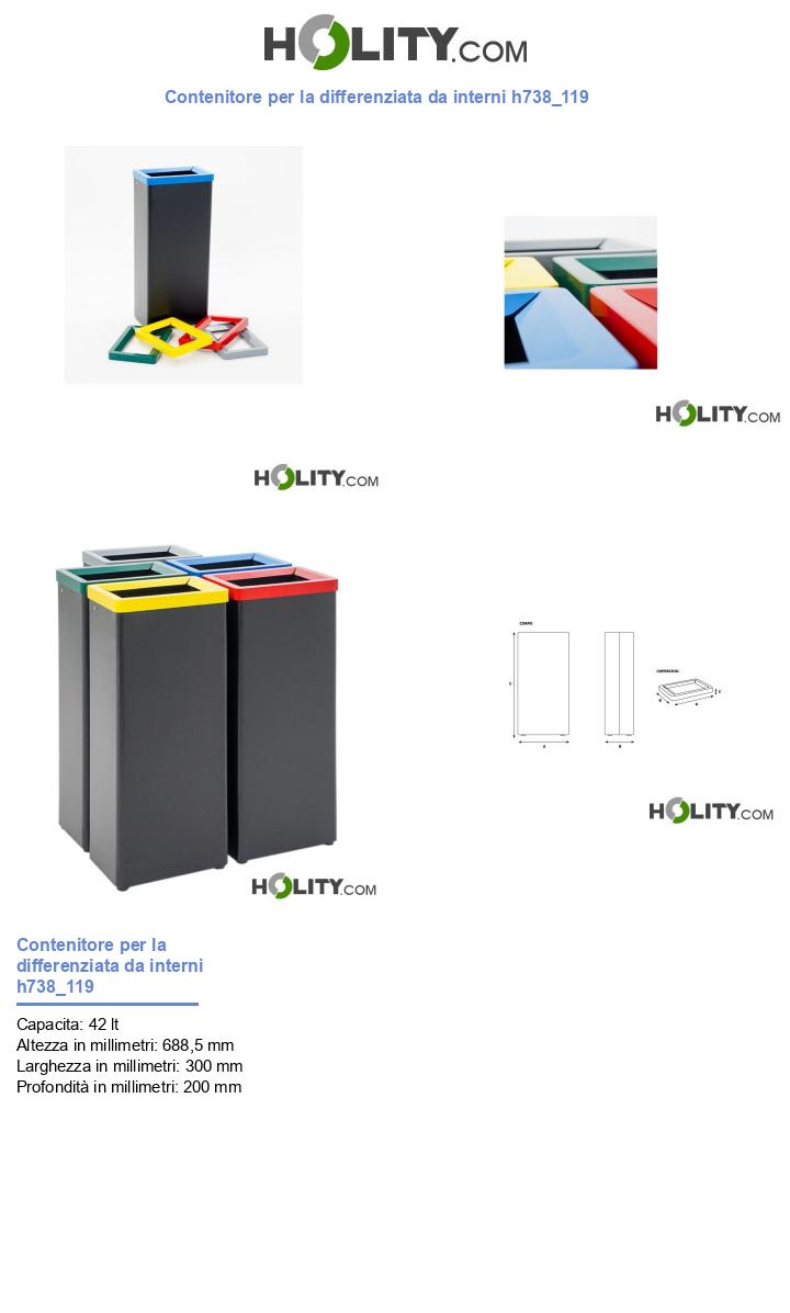 Contenitore per la differenziata da interni h738_119
