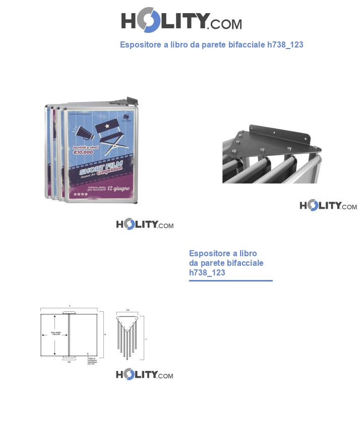 Espositore a libro da parete bifacciale h738_123