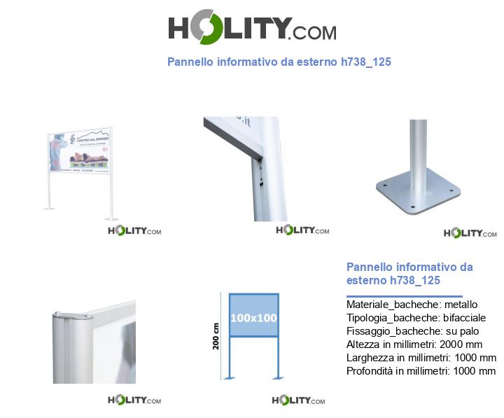 Pannello informativo da esterno h738_125