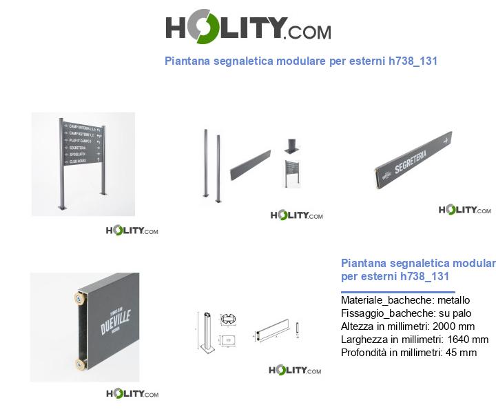 Piantana segnaletica modulare per esterni h738_131