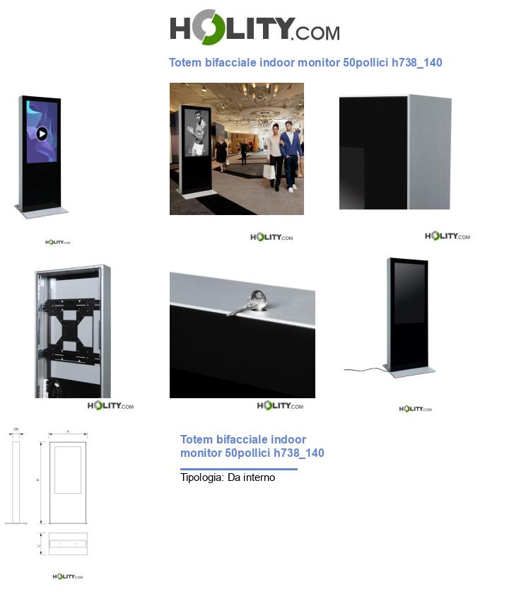 Totem bifacciale indoor monitor 50pollici h738_140