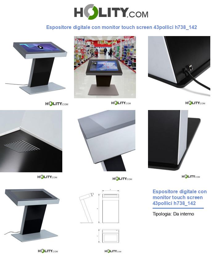 Espositore digitale con monitor touch screen 43pollici h738_142