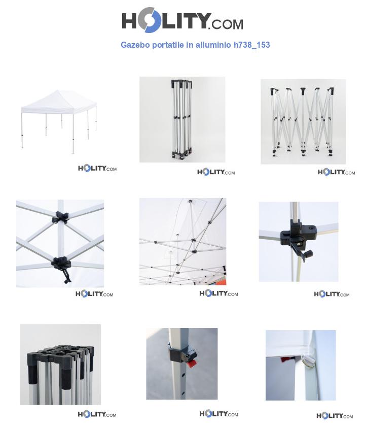 Gazebo portatile in alluminio h738_153