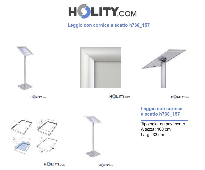 Leggio con cornice a scatto h738_157