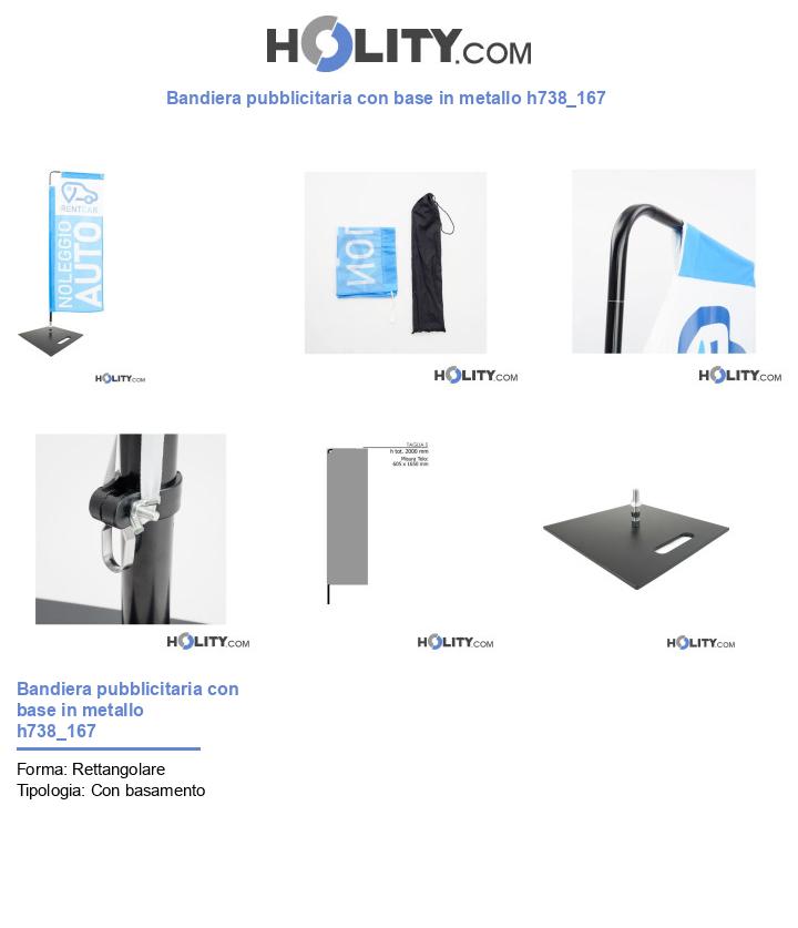 Bandiera pubblicitaria con base in metallo h738_167