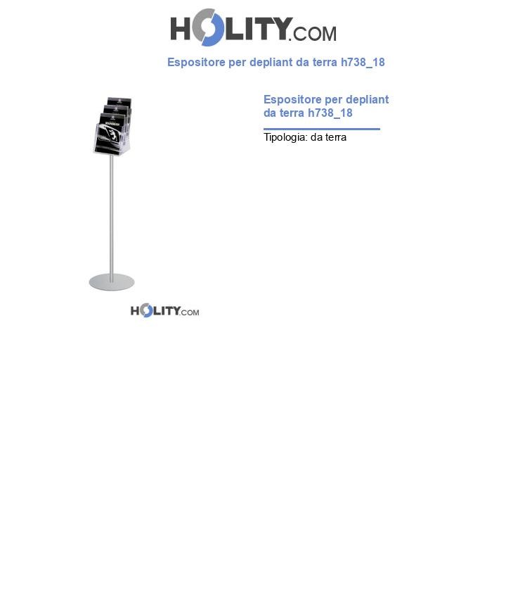 Espositore per depliant da terra h738_18