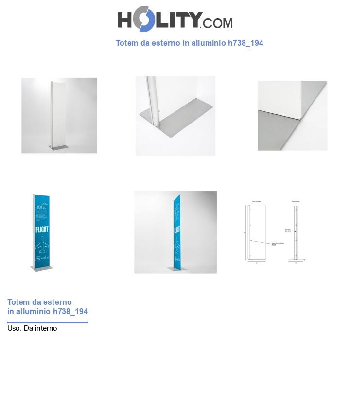 Totem da esterno in alluminio h738_194