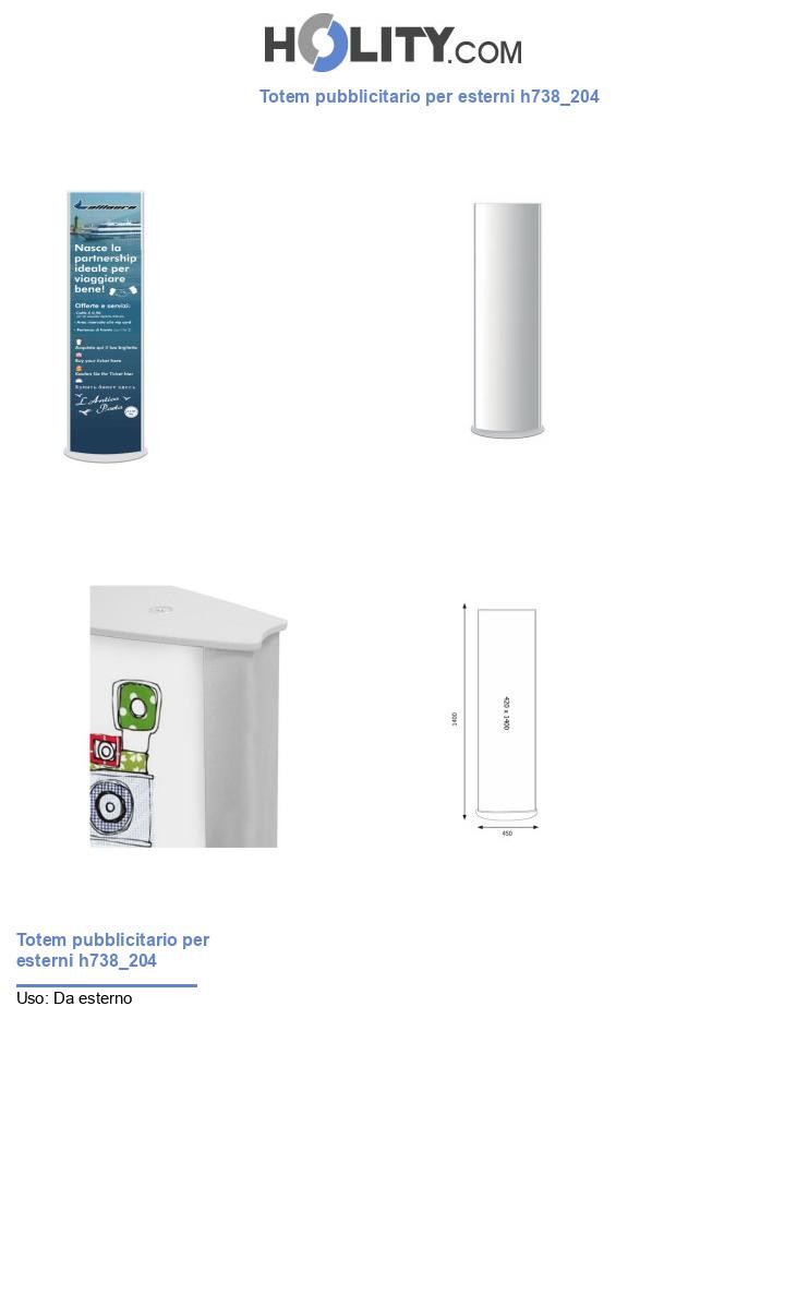 Totem pubblicitario per esterni h738_204