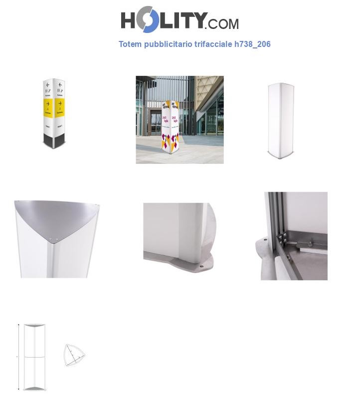 Totem pubblicitario trifacciale h738_206