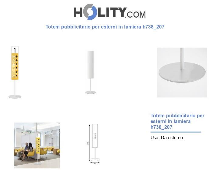 Totem pubblicitario per esterni in lamiera h738_207