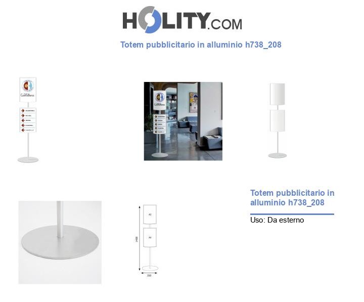 Totem pubblicitario in alluminio h738_208