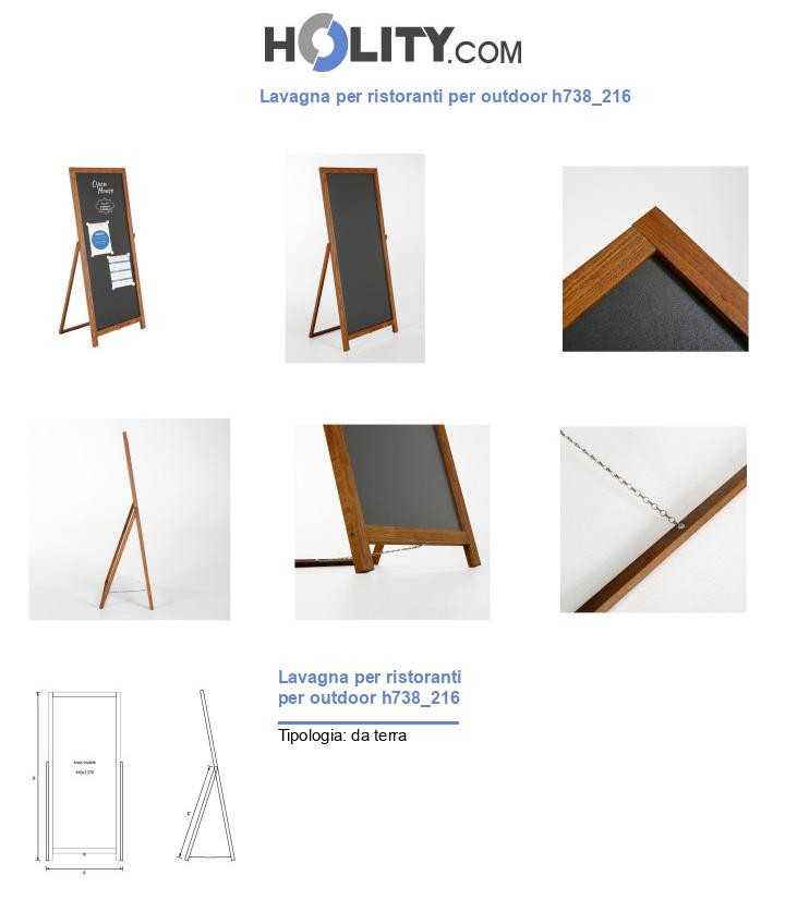 Lavagna per ristoranti per outdoor h738_216