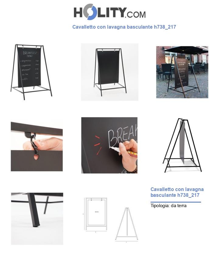 Cavalletto con lavagna basculante h738_217