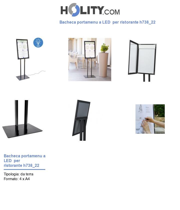 Bacheca portamenu a LED  per ristorante h738_22