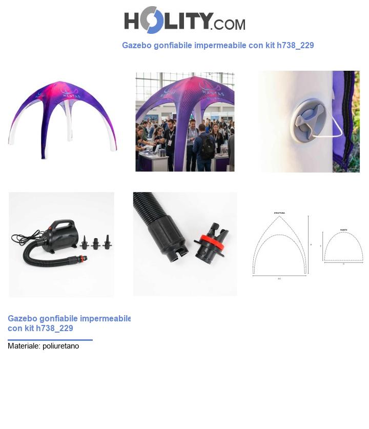 Gazebo gonfiabile impermeabile con kit h738_229