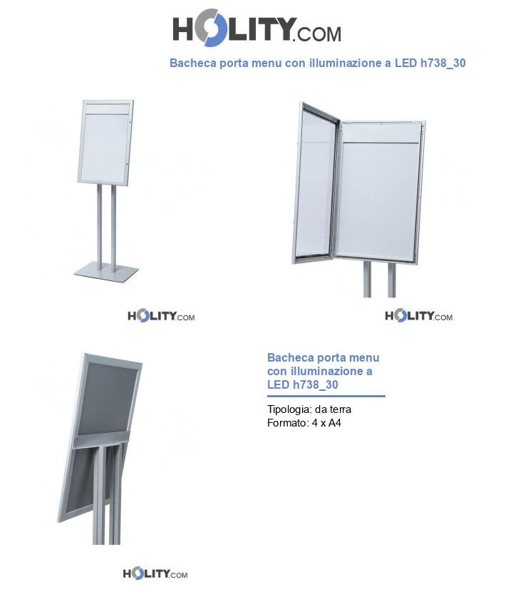 Bacheca porta menu con illuminazione a LED h738_30