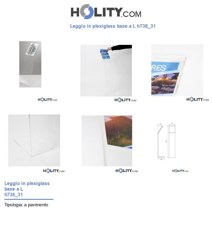 Leggio in plexiglass base a L h738_31