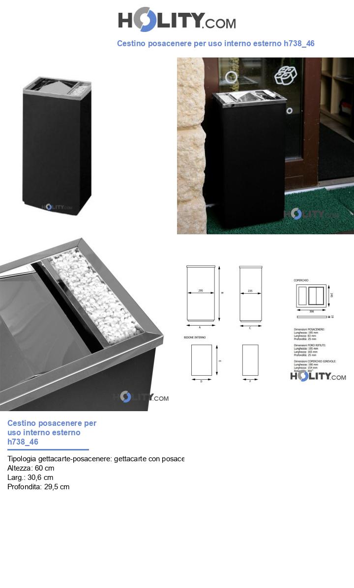 Cestino posacenere per uso interno esterno h738_46