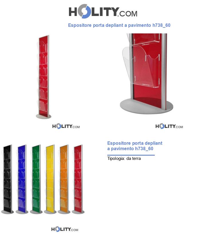 Espositore porta depliant a pavimento h738_60